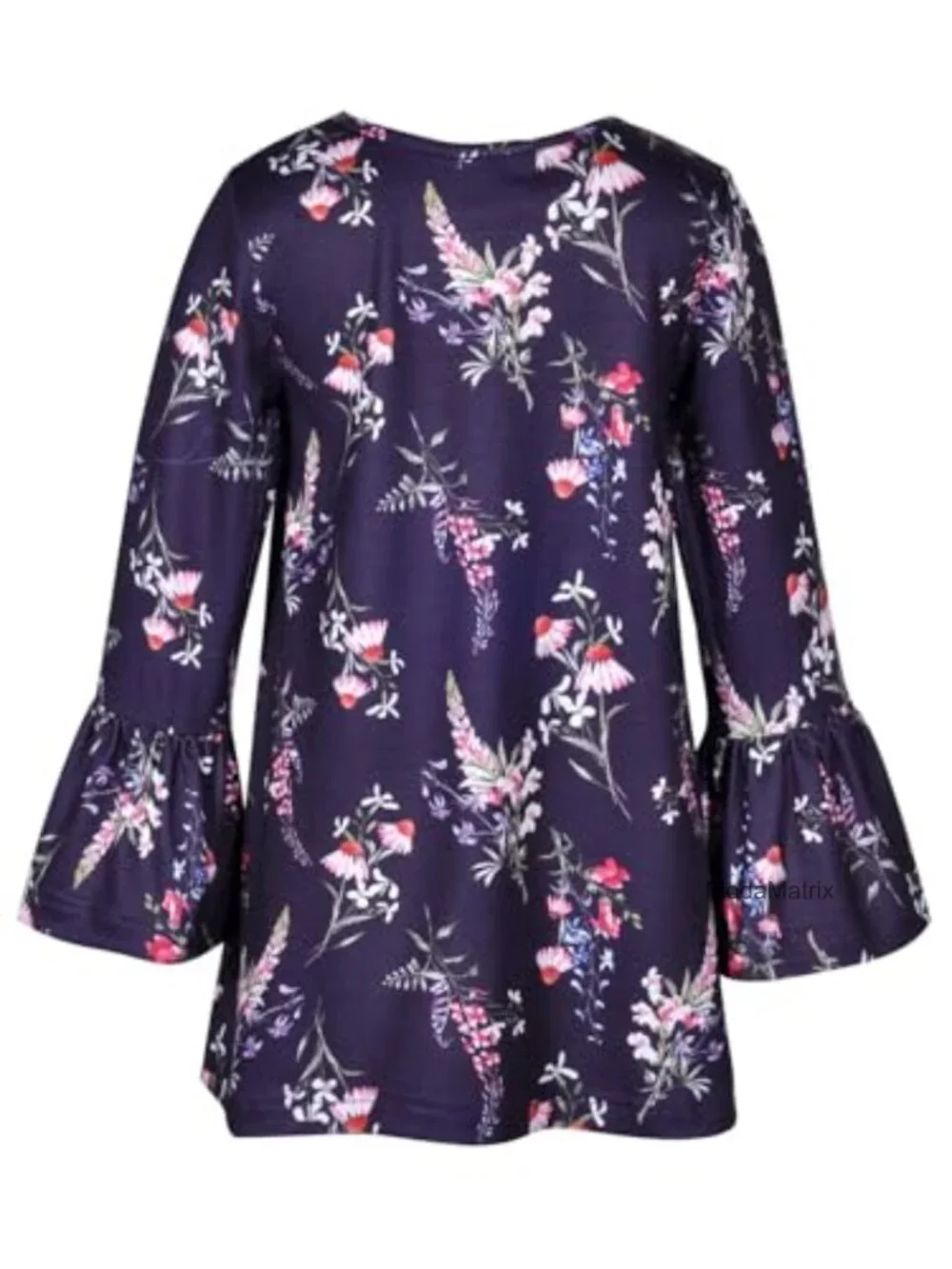 Floral Ruffle Long Sleeve Top and Leggings Set